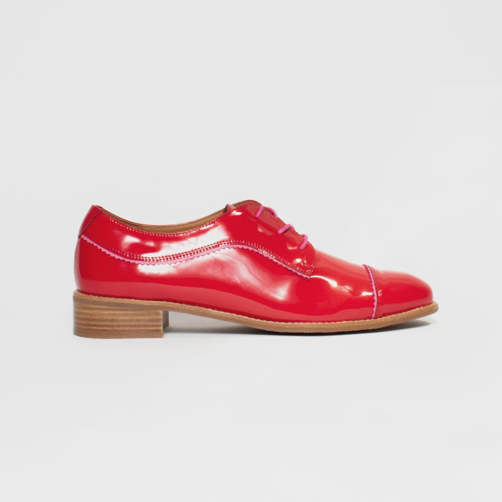 BRESLEY ALPOPO CORAL PATENT/PINK TRIM