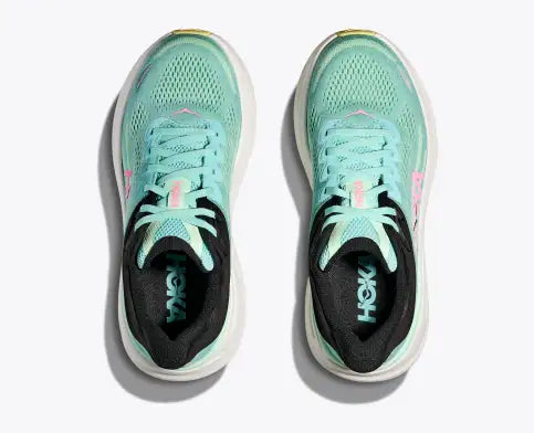 HOKA WOMENS BONDI 9 BLUE SPARK/ MINT FLUORITE