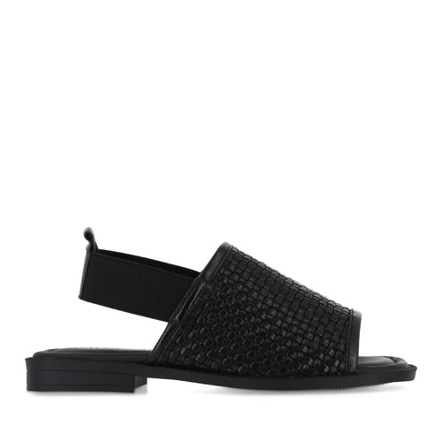 BRESLEY SNOB BLK WOVEN LEATHER