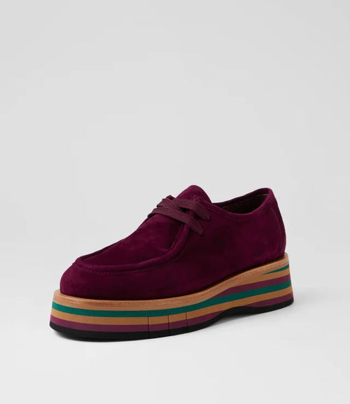 DJANGO & JULIETTE  GNOTA BURGUNDY SUEDE