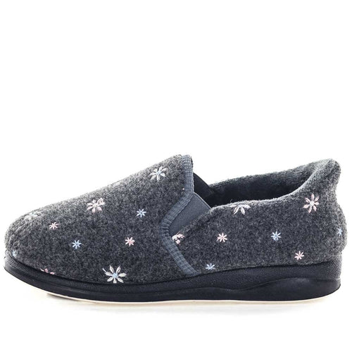 PANDA ELEANOR GREY FLOWER STEP IN SLIPPER