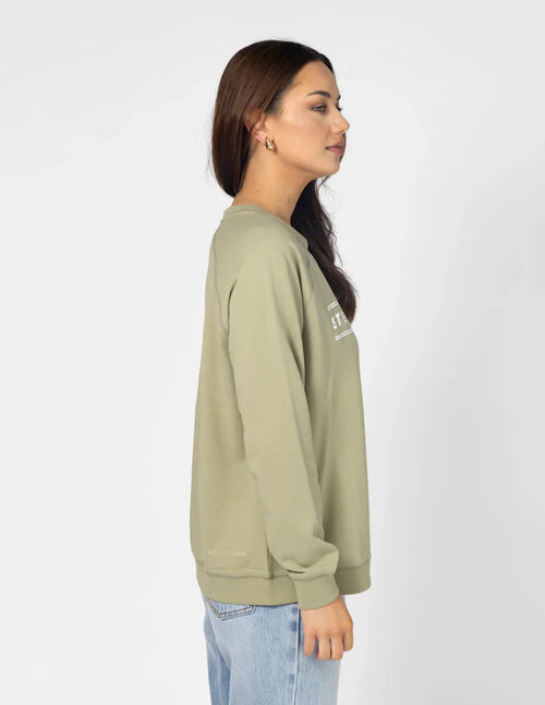 STELLA & GEMMA CLASSIC SWEATER MINT & WHITE SG25AW684