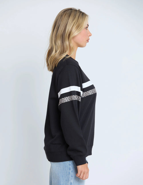 STELLA & GEMMA SWEATER ESSENTIAL BLACK LEOPARD SGSW8282