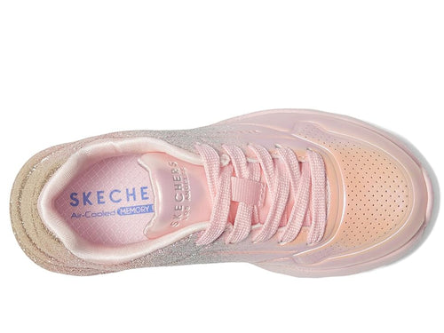 SKECHERS UNO LITE 310393L METALLIC SHIMMERS LT PINK