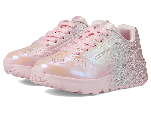 SKECHERS UNO LITE 310393L METALLIC SHIMMERS LT PINK