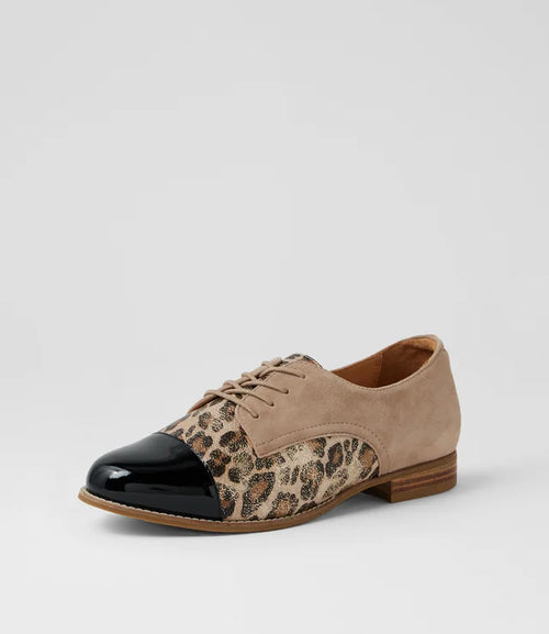 ZIERA TOBIN BLACK TAUPE & GOLD LEOPARD